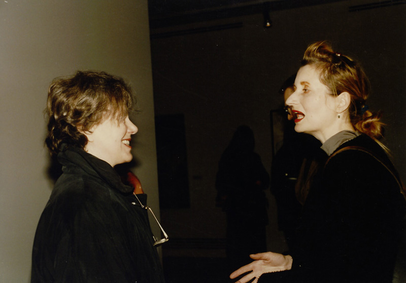 Mit Elfriede Jelinek, um 1994 